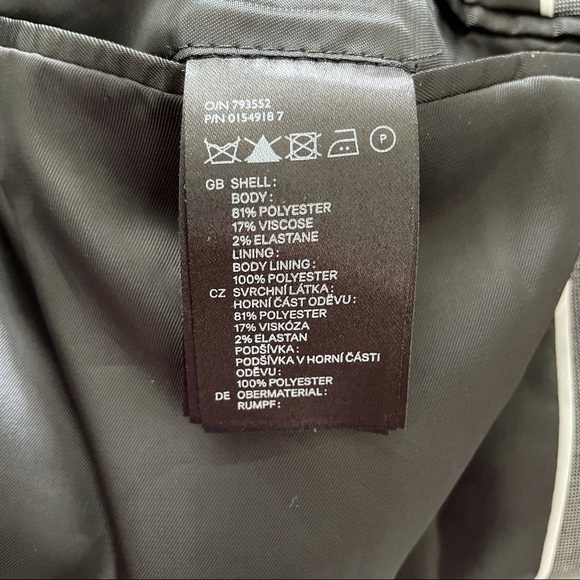 H&M Regular Fit Gray Blazer Size 40R - Picture 5 of 7